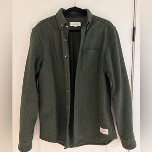 ANIAN Men's Green Casual Button Down Shirt